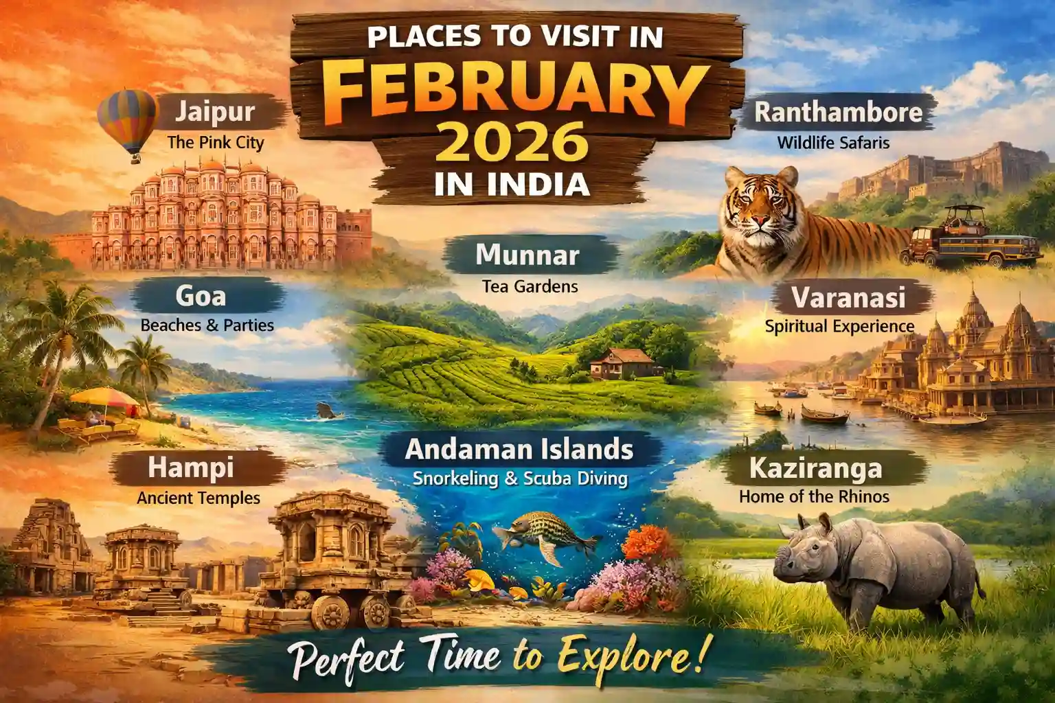 Places to Visit in February 2026 in India