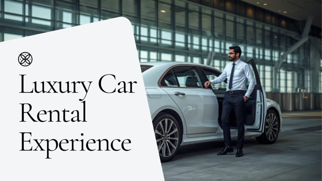 Delhi Airport Car Rental with Driver: IGI T1, T2 & T3 Guide Delhi airport car rental with driver - chauffeur beside luxury sedan at IGI airport